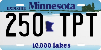 MN license plate 250TPT