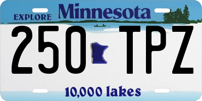 MN license plate 250TPZ