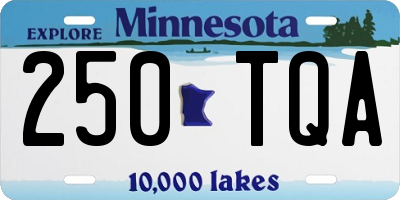 MN license plate 250TQA