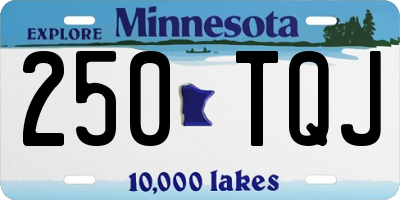MN license plate 250TQJ