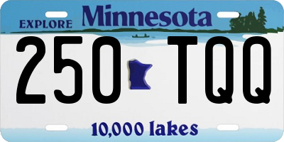 MN license plate 250TQQ