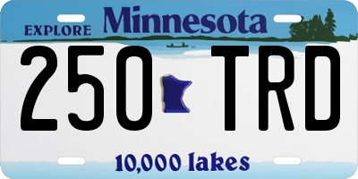 MN license plate 250TRD