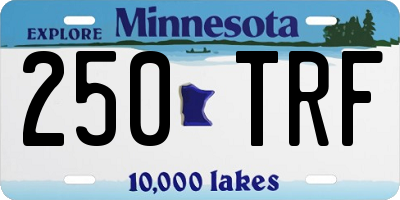 MN license plate 250TRF