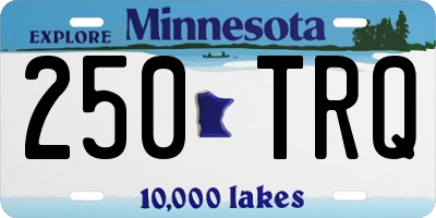 MN license plate 250TRQ