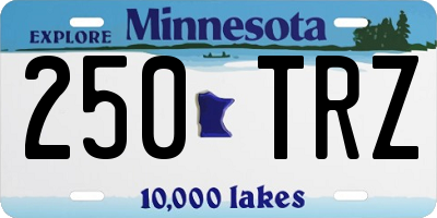 MN license plate 250TRZ