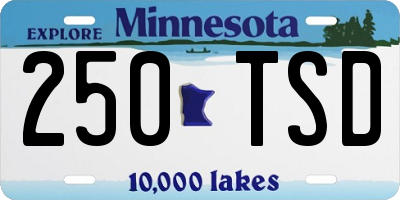 MN license plate 250TSD