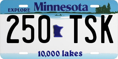 MN license plate 250TSK