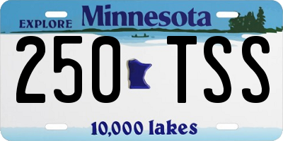 MN license plate 250TSS