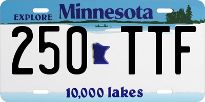 MN license plate 250TTF