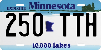 MN license plate 250TTH