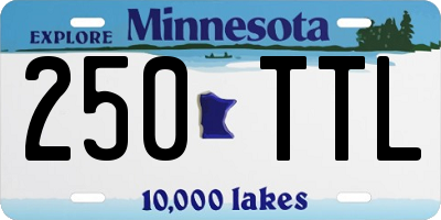 MN license plate 250TTL