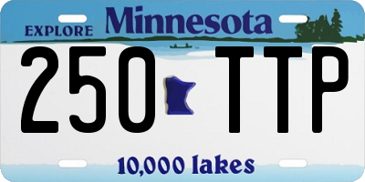MN license plate 250TTP