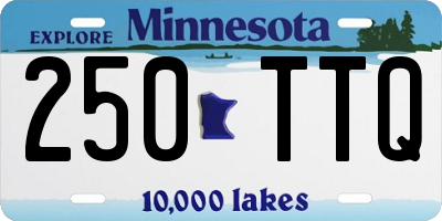 MN license plate 250TTQ