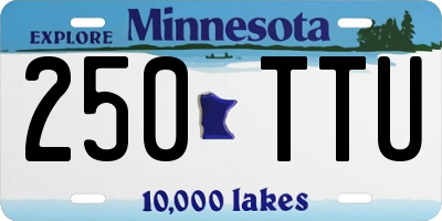 MN license plate 250TTU