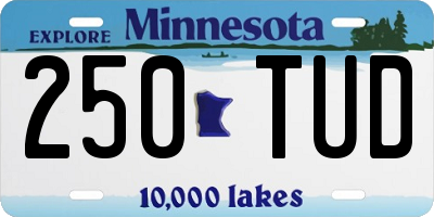 MN license plate 250TUD
