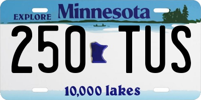 MN license plate 250TUS