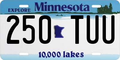 MN license plate 250TUU