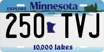 MN license plate 250TVJ