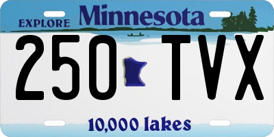 MN license plate 250TVX