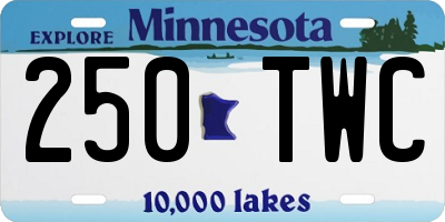 MN license plate 250TWC