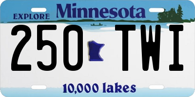 MN license plate 250TWI