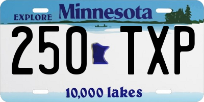 MN license plate 250TXP