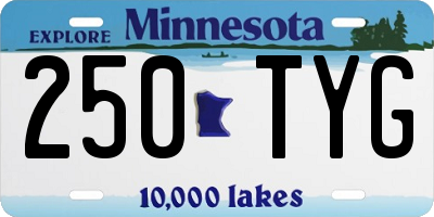 MN license plate 250TYG