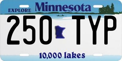 MN license plate 250TYP