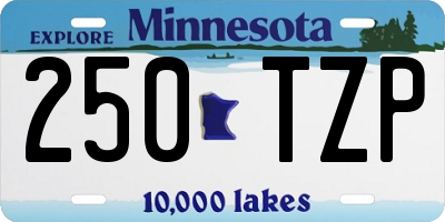 MN license plate 250TZP