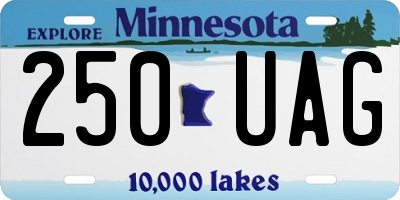 MN license plate 250UAG