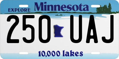 MN license plate 250UAJ