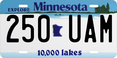 MN license plate 250UAM