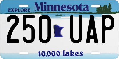 MN license plate 250UAP