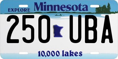 MN license plate 250UBA