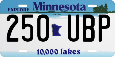 MN license plate 250UBP