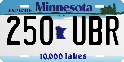 MN license plate 250UBR