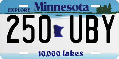 MN license plate 250UBY