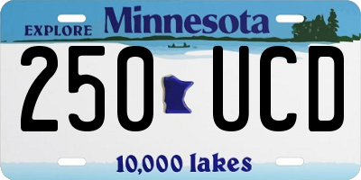 MN license plate 250UCD