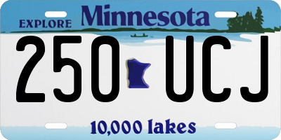 MN license plate 250UCJ