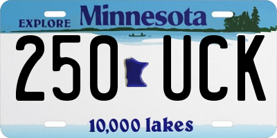 MN license plate 250UCK