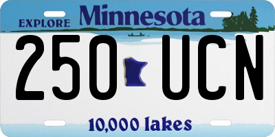 MN license plate 250UCN