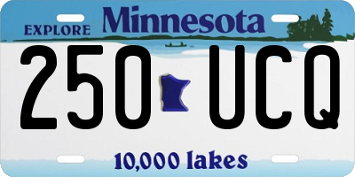 MN license plate 250UCQ