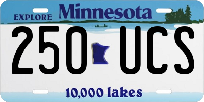 MN license plate 250UCS