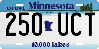 MN license plate 250UCT