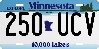 MN license plate 250UCV