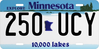 MN license plate 250UCY