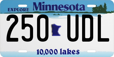 MN license plate 250UDL