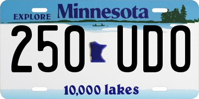 MN license plate 250UDO
