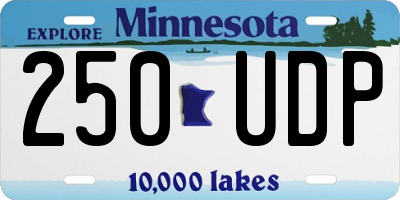 MN license plate 250UDP