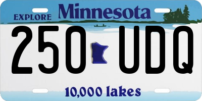 MN license plate 250UDQ